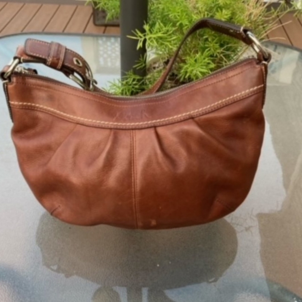 Coach Soho Pleated Brown Leather Bag
